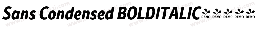 Sans Condensed BOLDITALIC字体转换